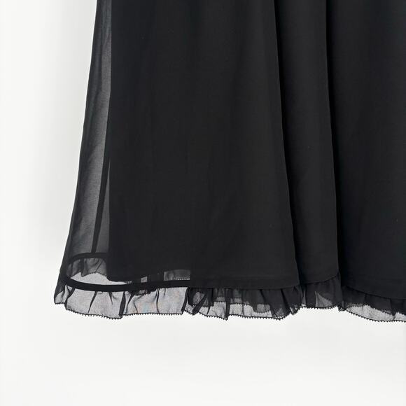 NWT Kate Spade Black Chiffon Embellished Mini Dress Size 6 - Picture 5 of 12